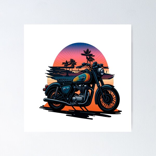 Item preview, motocycle retro vintage designed and sold by richardjmb.