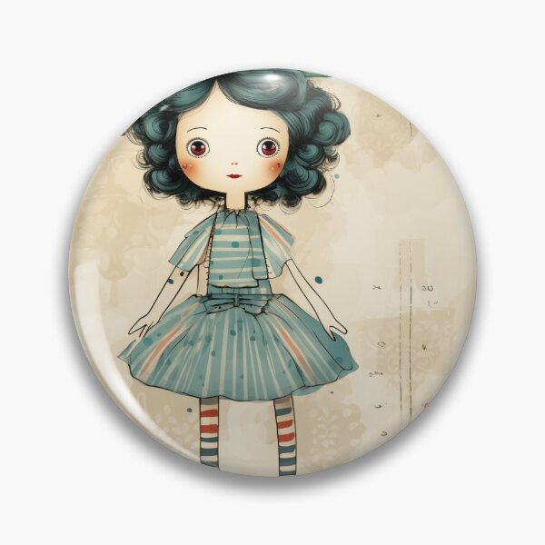 Item preview, Vintage looking rag doll designed and sold by Violetsandmugs.
