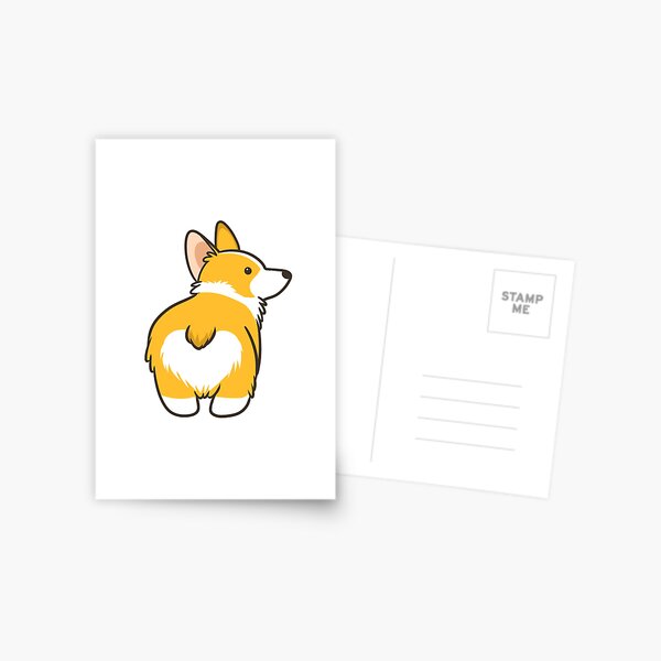 Corgi Heart Butt Postcard