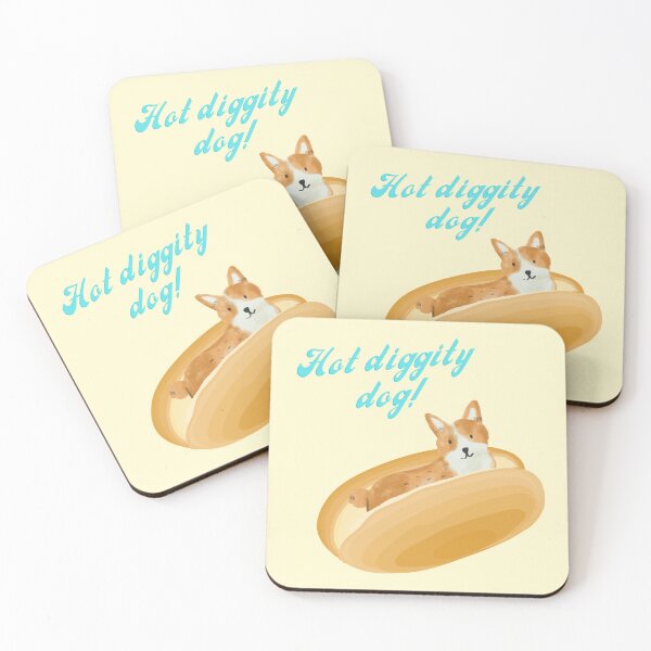 Item preview, Hot Diggity Dog - funny cute hotdog Shiba Inu Puppy designed and sold by lovealva.