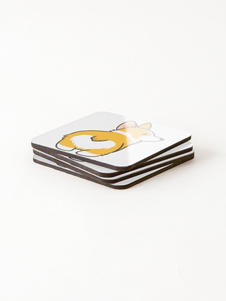 Alternate view of Corgi Heart Butt Coasters (Set of 4)