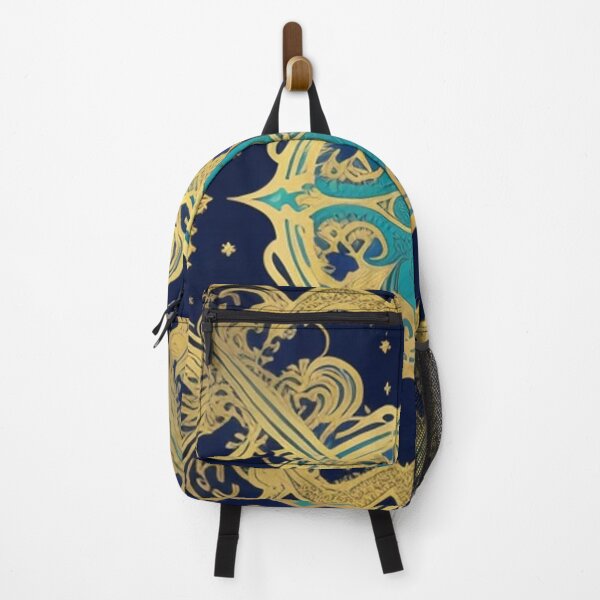 Item preview, Navy gold royal pattern designed and sold by Roxburylane.