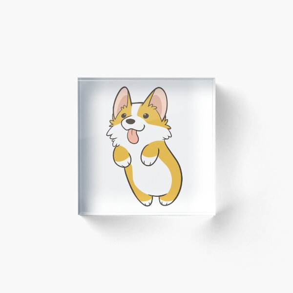 Pembroke Corgi Acrylic Block
