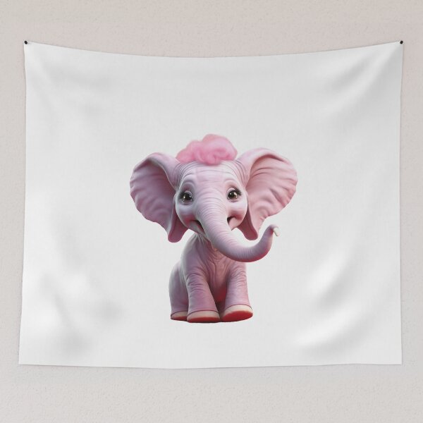 Item preview, Cartoon Pink Barbie Elephant Collection designed and sold by MyDearWorld.