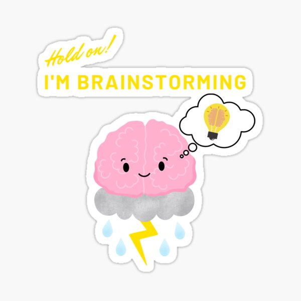 Item preview, Hold On I'm Brainstorming - Cute Creative Brain Sits On The Cloud To Do Brainstorming Creativity designed and sold by lovealva.