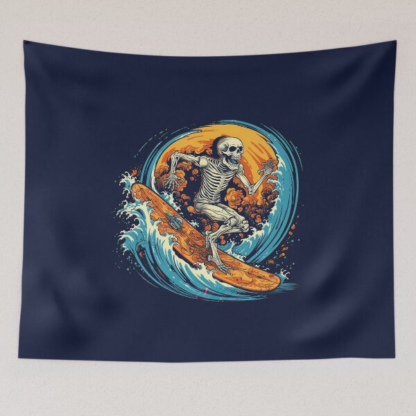 Item preview, Bones Banzai Pipeline Skeleton Surfer  designed and sold by AncientArkana.
