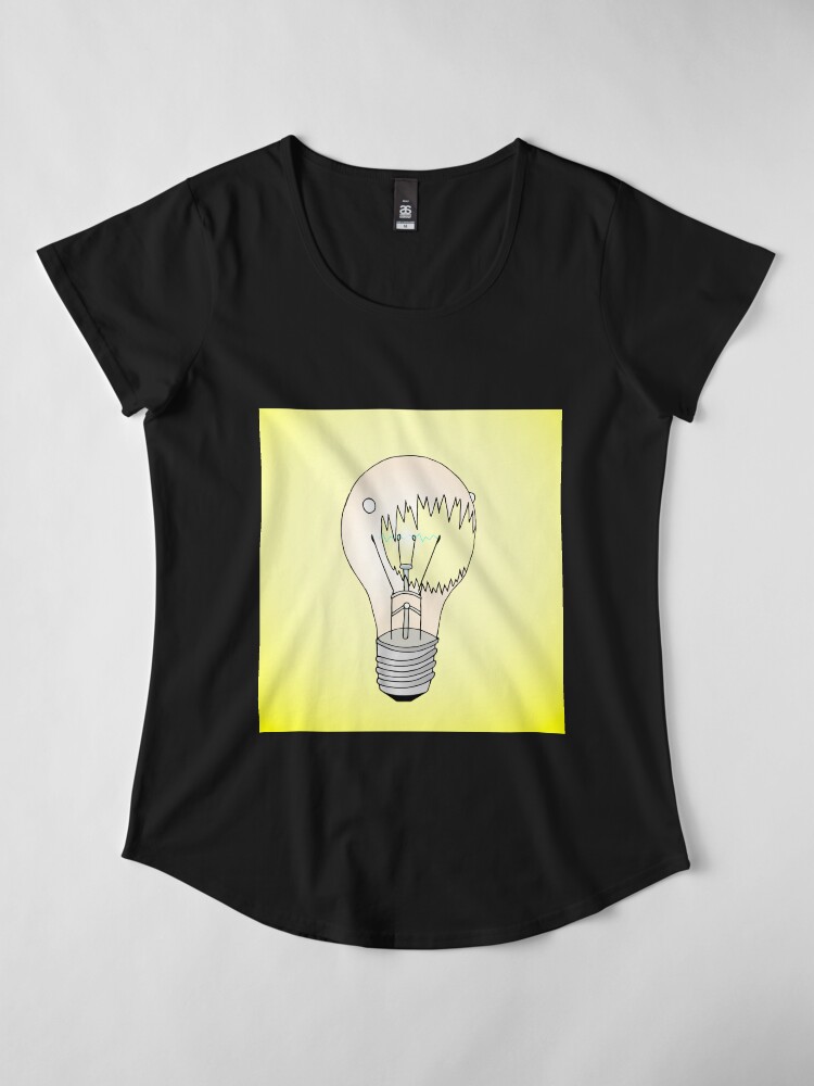 Alternate view of Light Bulb Premium Scoop T-Shirt