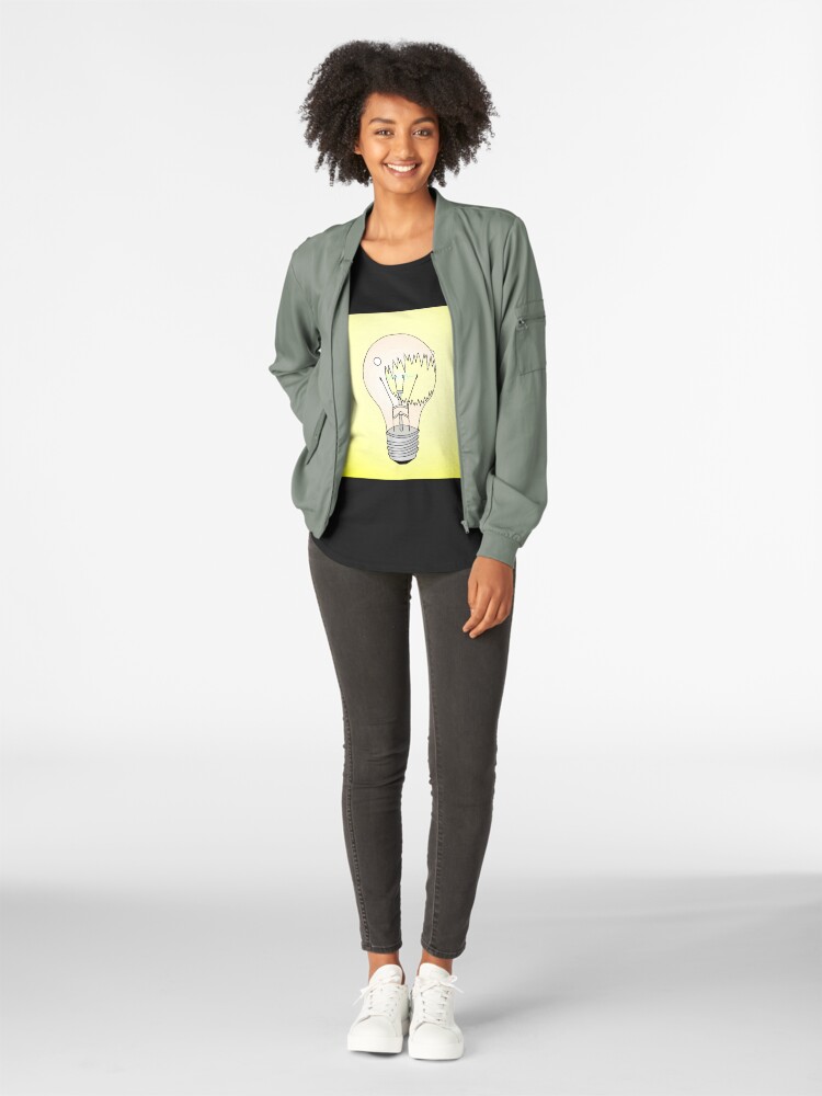 Alternate view of Light Bulb Premium Scoop T-Shirt