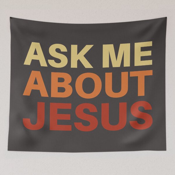 Item preview, Ask Me About Jesus Christian designed and sold by Lillyamstronger.