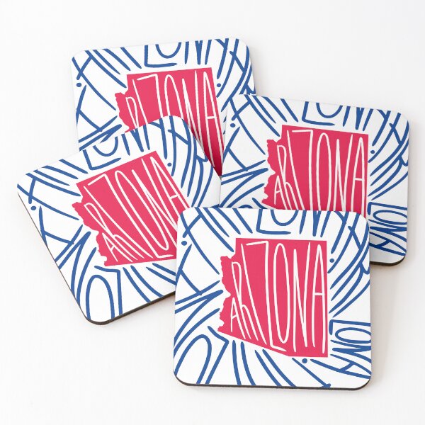 Item preview, Arizona State Map Typography - Red and Blue - USA America State designed and sold by Ranggasme.