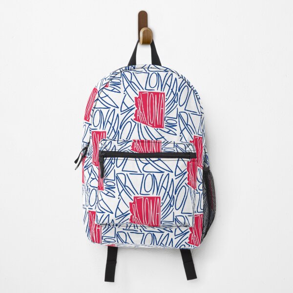 Item preview, Arizona State Map Typography - Red and Blue - USA America State designed and sold by Ranggasme.