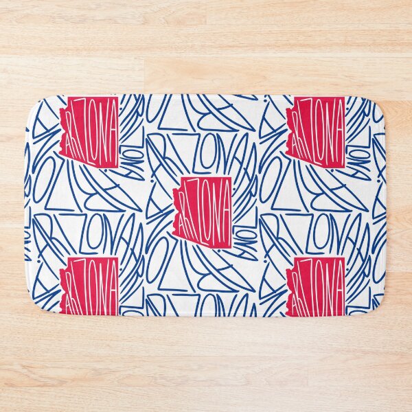 Item preview, Arizona State Map Typography - Red and Blue - USA America State designed and sold by Ranggasme.
