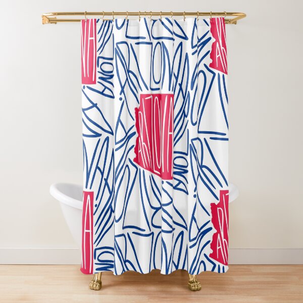 Item preview, Arizona State Map Typography - Red and Blue - USA America State designed and sold by Ranggasme.