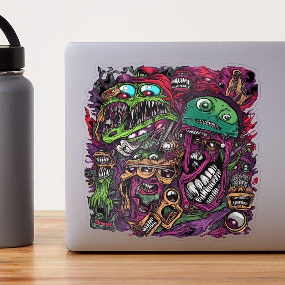 Monster Graffiti Art Sticker for Sale by digipixzel