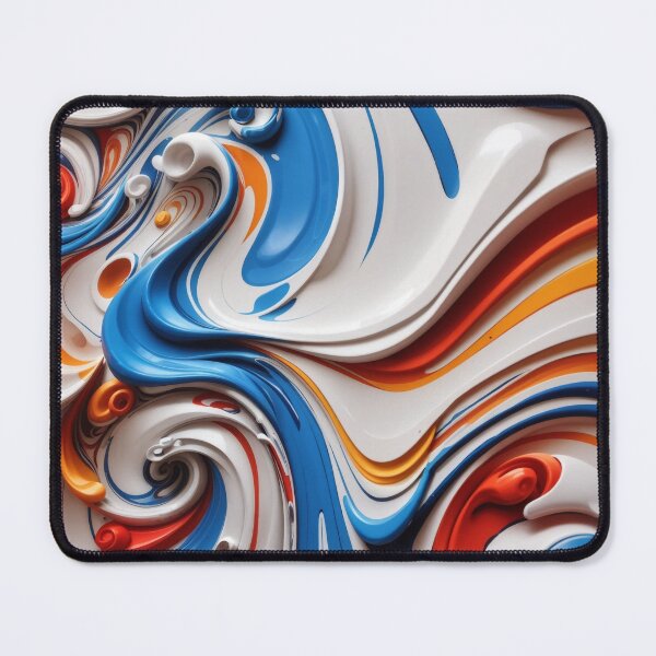 Item preview, "Swirly Blue and White Design: Captivating Visuals for Your Space" designed and sold by CyberCollective.