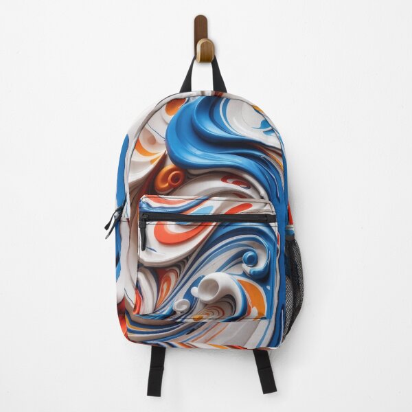 Item preview, "Swirly Blue and White Design: Captivating Visuals for Your Space" designed and sold by CyberCollective.