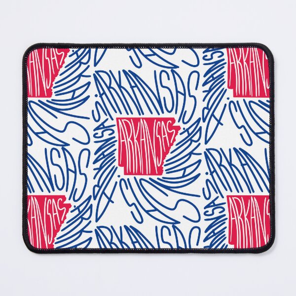 Item preview, Arkansas State Map Typography - Red and Blue - USA America State designed and sold by Ranggasme.