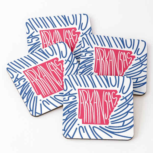 Item preview, Arkansas State Map Typography - Red and Blue - USA America State designed and sold by Ranggasme.