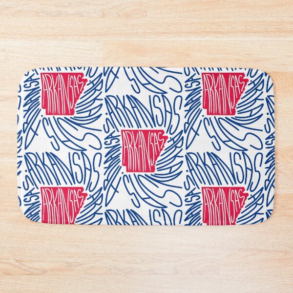 Item preview, Arkansas State Map Typography - Red and Blue - USA America State designed and sold by Ranggasme.