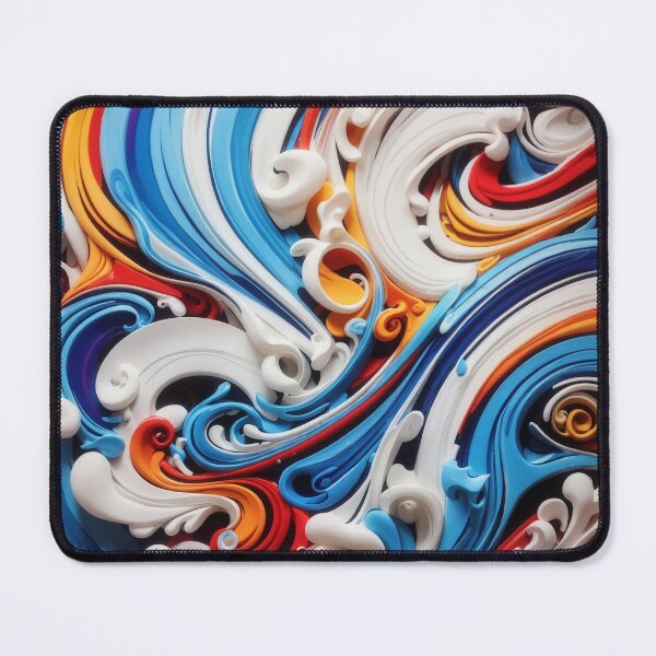 Item preview, #2 "Swirly Blue and White Design: Captivating Visuals for Your Space" designed and sold by CyberCollective.