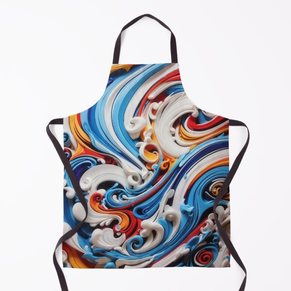 Item preview, #2 "Swirly Blue and White Design: Captivating Visuals for Your Space" designed and sold by CyberCollective.