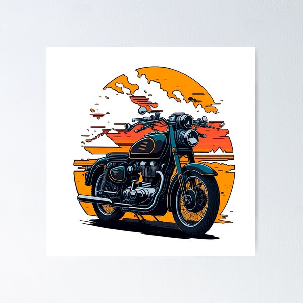 Item preview, motocycle retro vintage 2 designed and sold by richardjmb.