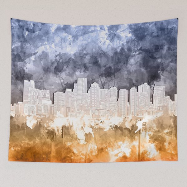 Item preview, boston skyline designed and sold by BekimART.