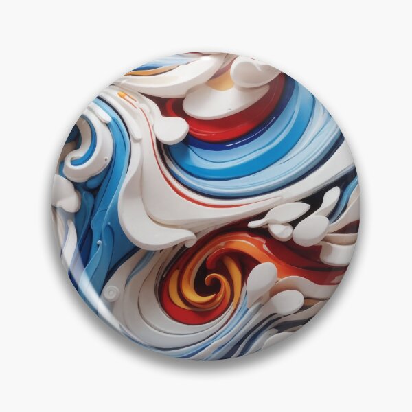 Item preview, #4 "Swirly Blue and White Design: Captivating Visuals for Your Space" designed and sold by CyberCollective.
