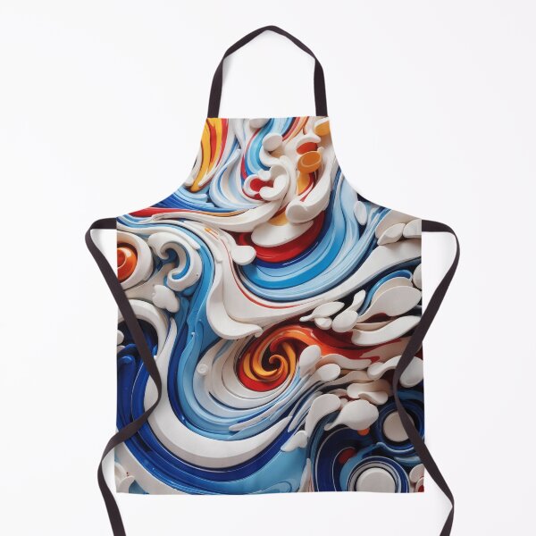 Item preview, #4 "Swirly Blue and White Design: Captivating Visuals for Your Space" designed and sold by CyberCollective.