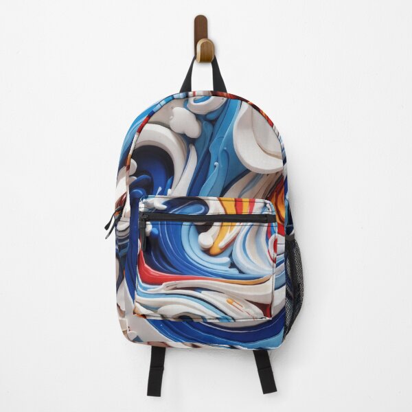 Item preview, #4 "Swirly Blue and White Design: Captivating Visuals for Your Space" designed and sold by CyberCollective.