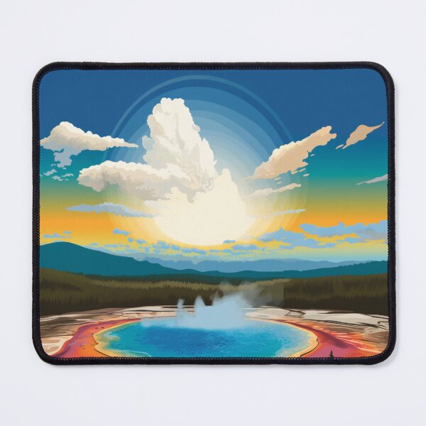Item preview, A Pop Art Travel Print of the Yellowstone Park - Wyoming designed and sold by StudioRedKoala.