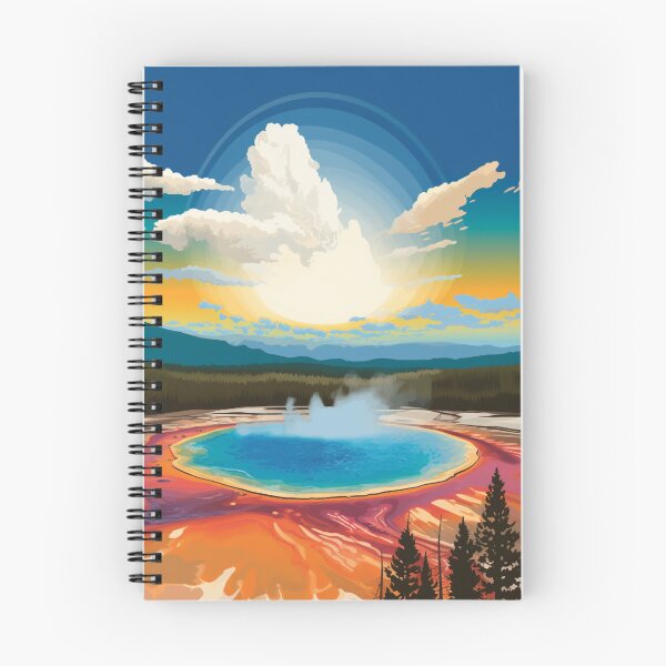 Item preview, A Pop Art Travel Print of the Yellowstone Park - Wyoming designed and sold by StudioRedKoala.