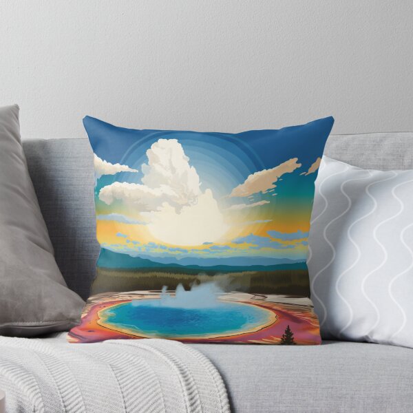 Item preview, A Pop Art Travel Print of the Yellowstone Park - Wyoming designed and sold by StudioRedKoala.