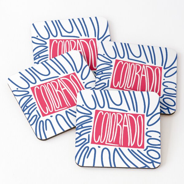 Item preview, Colorado State Map Typography - Red and Blue - USA America State designed and sold by Ranggasme.