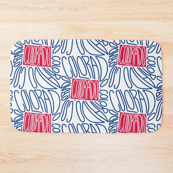 Item preview, Colorado State Map Typography - Red and Blue - USA America State designed and sold by Ranggasme.