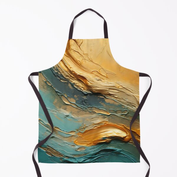 Item preview, Abstract sunset wave in turquoise gold designed and sold by UmagineArts.