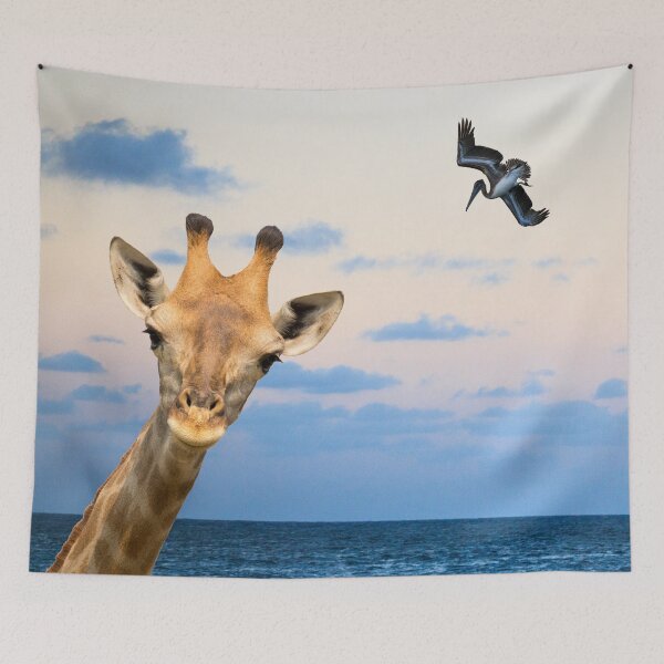Item preview, The Giraffe Who Loves to Photo Bomb— Ocean and Pelican designed and sold by Ramona Gonzales.