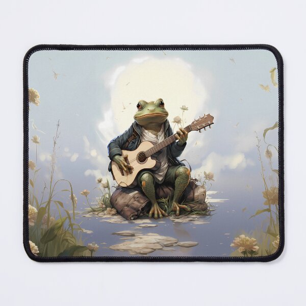 Item preview, Cartoon Frog Playing Guitar designed and sold by Jamillionaire Shop.