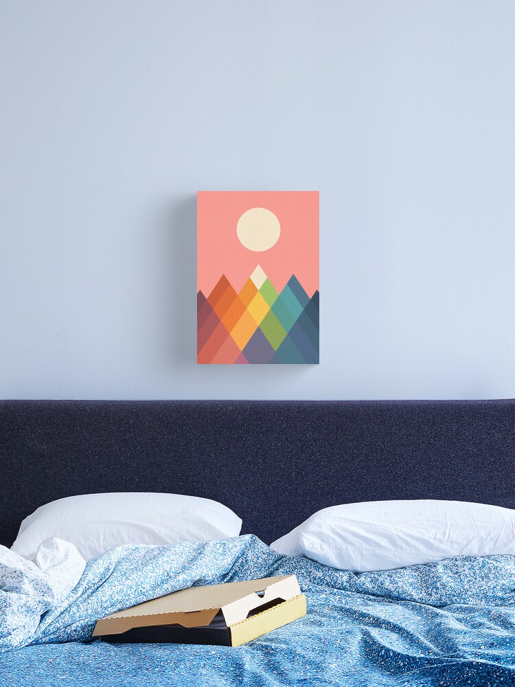Thumbnail 2 of 3, Canvas Print, Rainbow Peak designed and sold by AndyWestface.