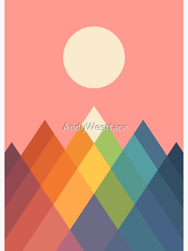Thumbnail 3 of 3, Canvas Print, Rainbow Peak designed and sold by AndyWestface.