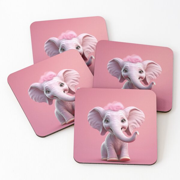 Item preview, Cartoon Pink Barbie Elephant Collection designed and sold by MyDearWorld.