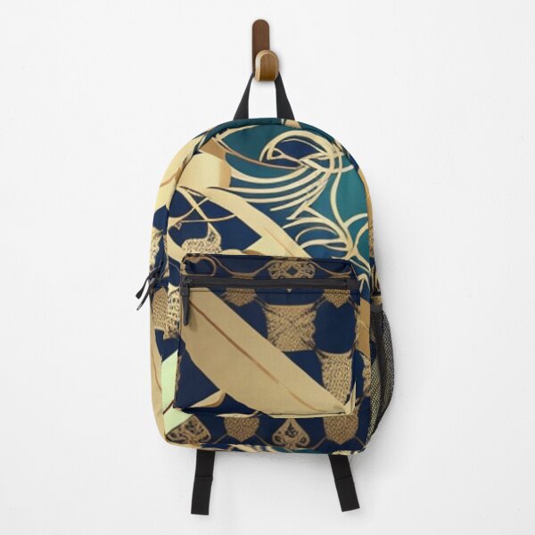 Item preview, Teal gold royal pattern designed and sold by Roxburylane.