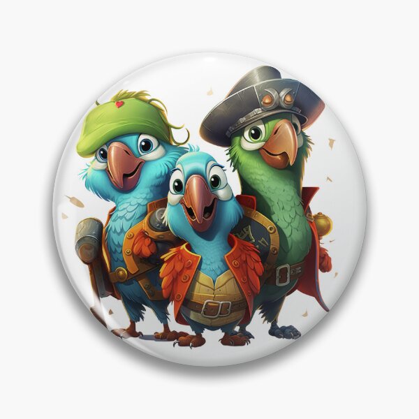 Item preview, Cheerful Pirate Parrots  designed and sold by WRabbitCreation.