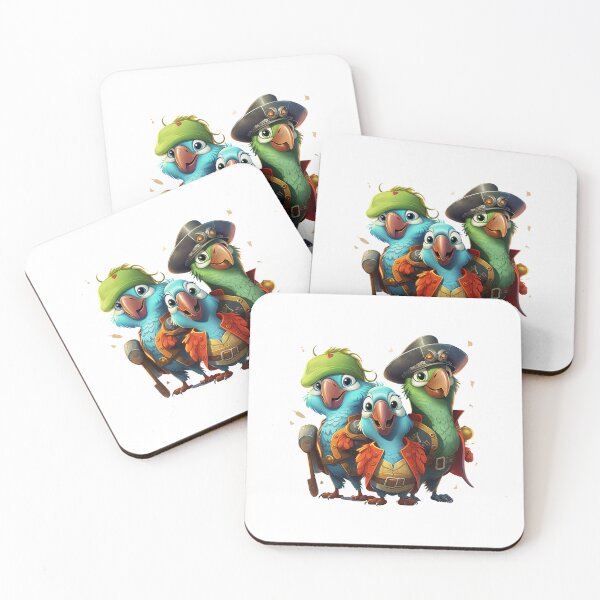 Item preview, Cheerful Pirate Parrots  designed and sold by WRabbitCreation.