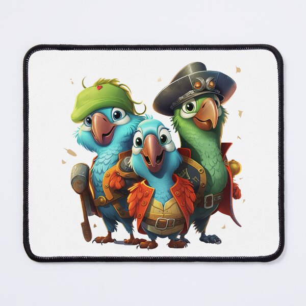 Item preview, Cheerful Pirate Parrots  designed and sold by WRabbitCreation.