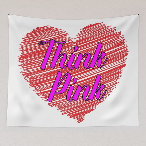 Item preview, Think Pink Scribble Heart designed and sold by Bruce ALMIGHTY Baker.