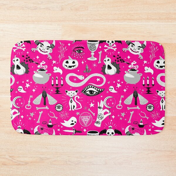 Item preview, occult pentagram cat halloween pink designed and sold by Gossip Rag.