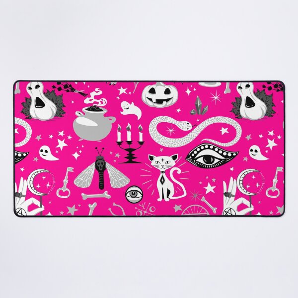 Item preview, occult pentagram cat halloween pink designed and sold by Gossip Rag.