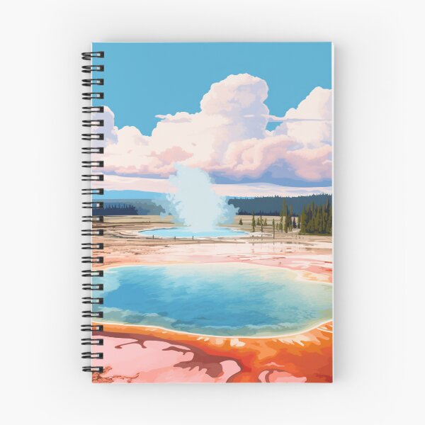 Item preview, A Pop Art Travel Print of the Yellowstone Park - Wyoming designed and sold by StudioRedKoala.