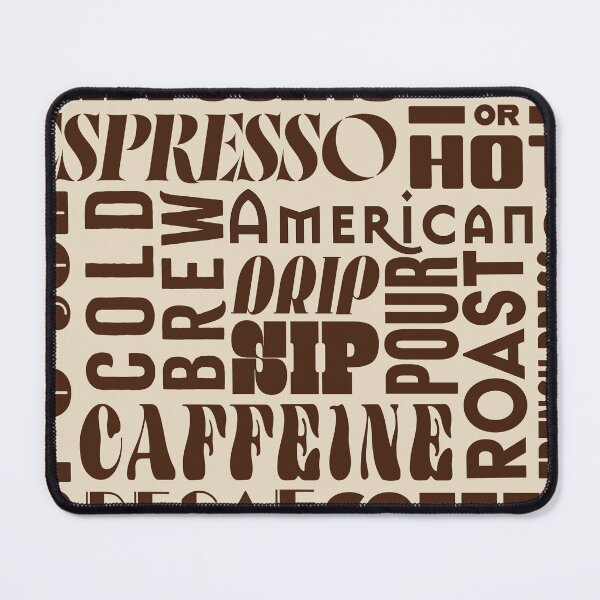 Item preview, Coffee Typography Letterpress Poster Brown designed and sold by CaffeinatedVibe.